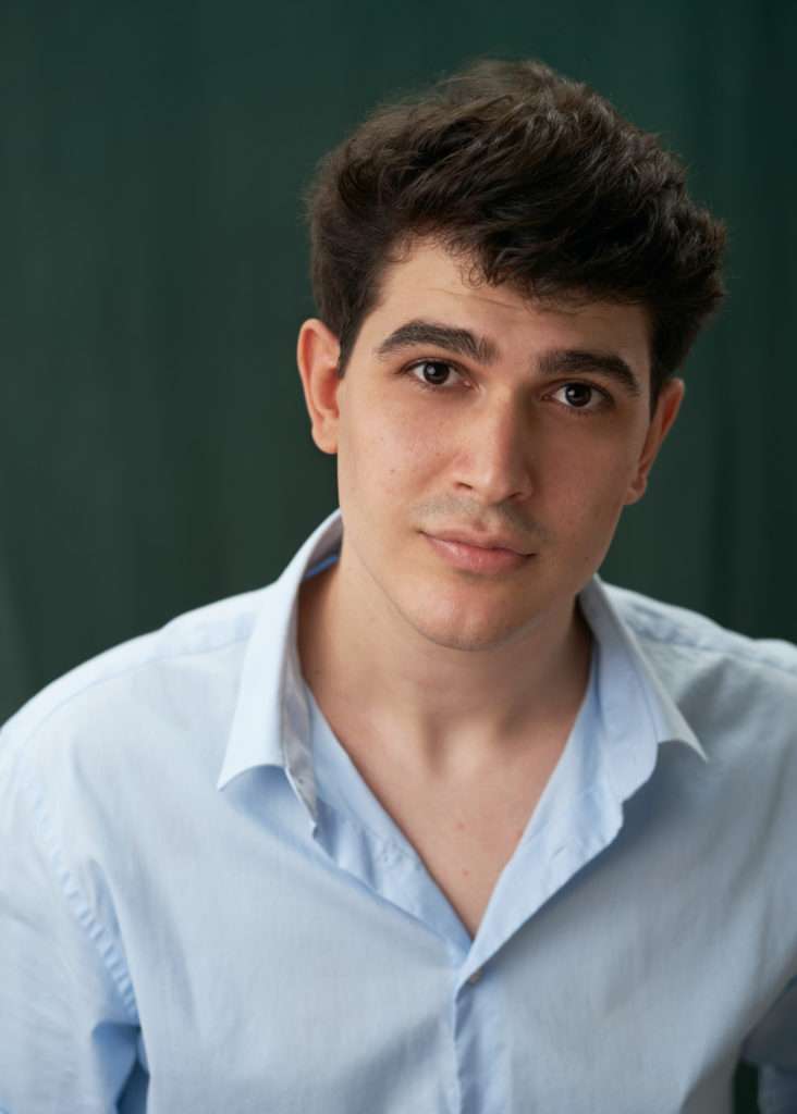 male professional actor headshot photography with business shirt